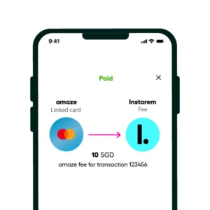 Example of amaze transaction fee display