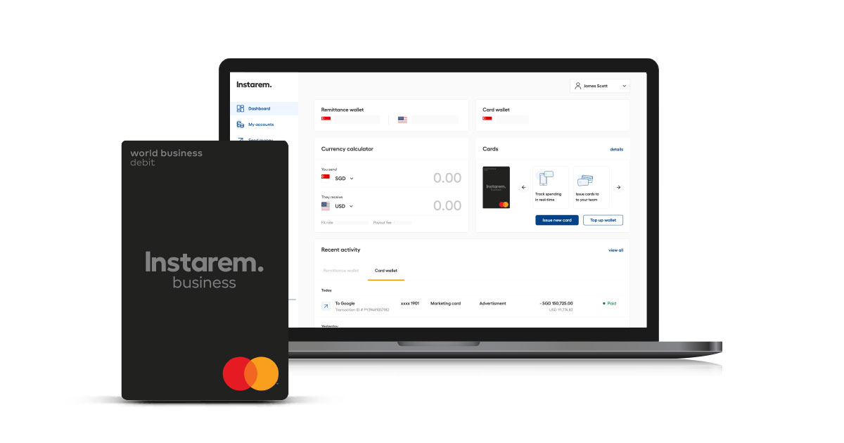 Instarem business card